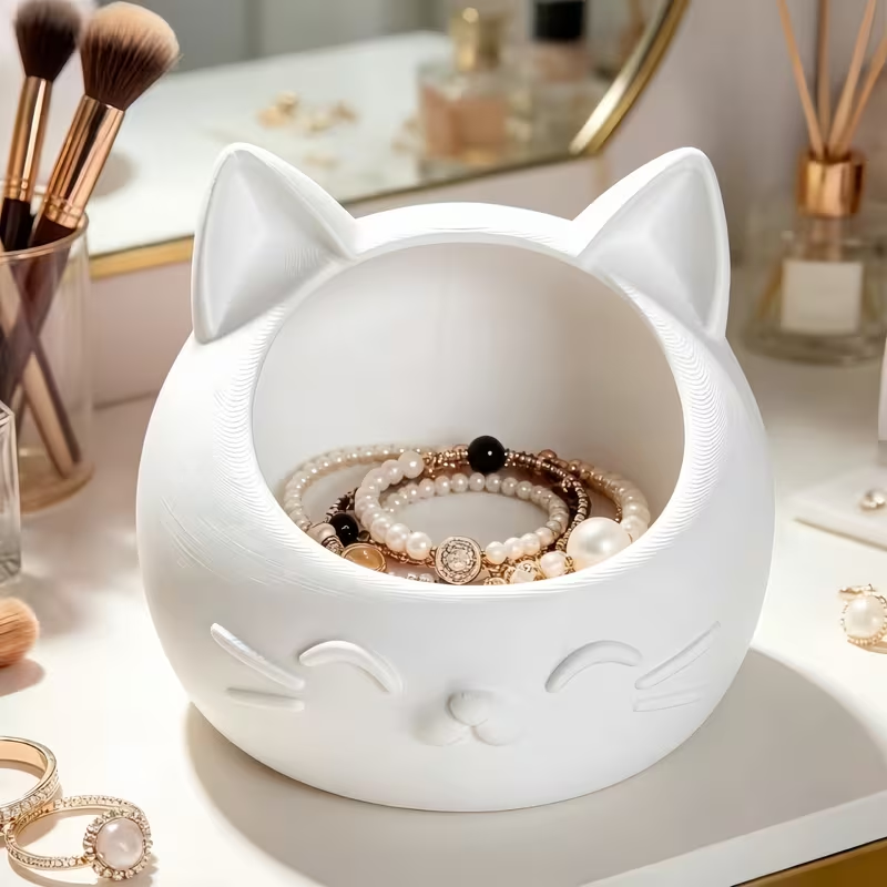 Jewelry Box Watches Bracelets - Mini Cartoon Cat-Shaped Storage Box Cute