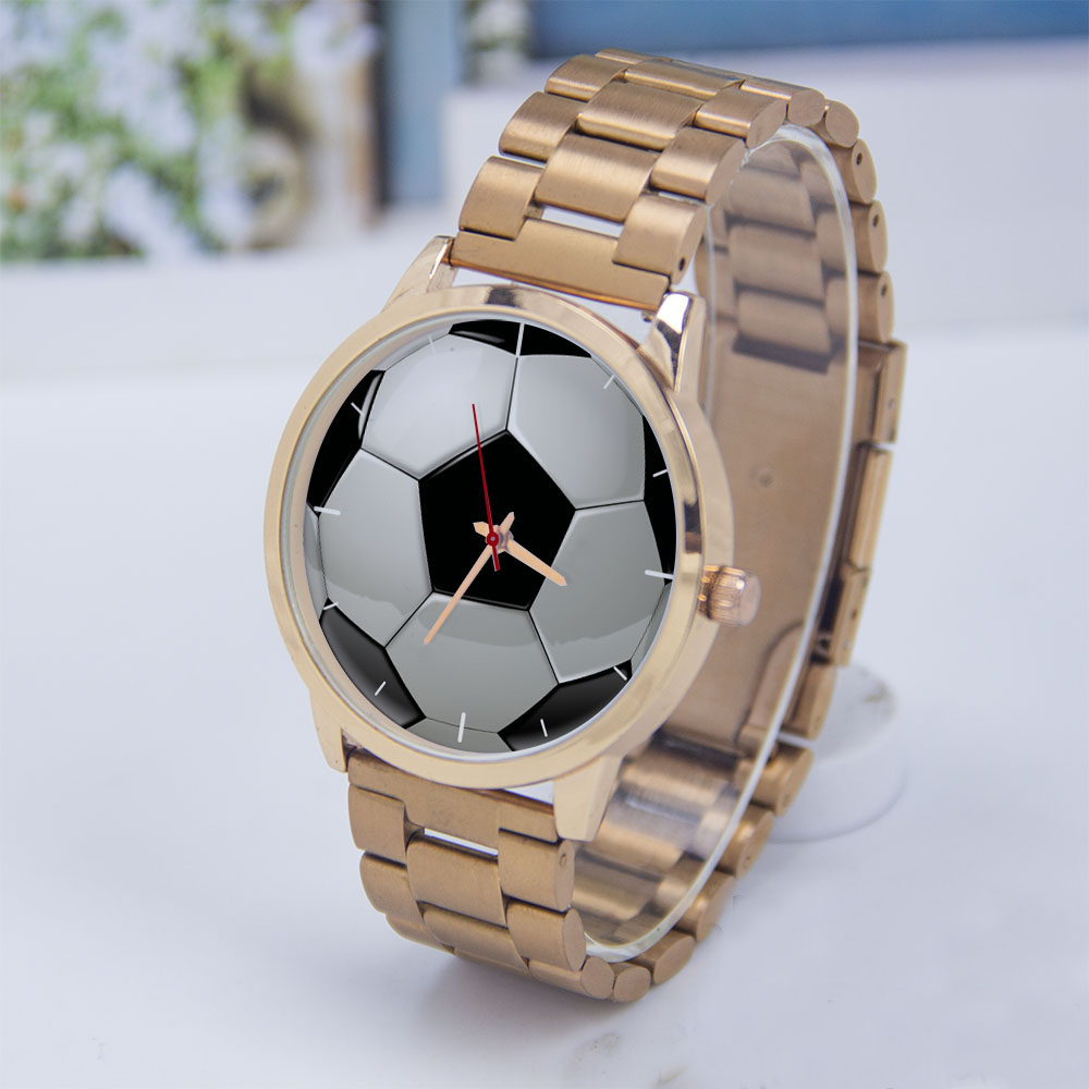 Jewelry Bracelet Watches - Football Soccer Design Fans Silver Man