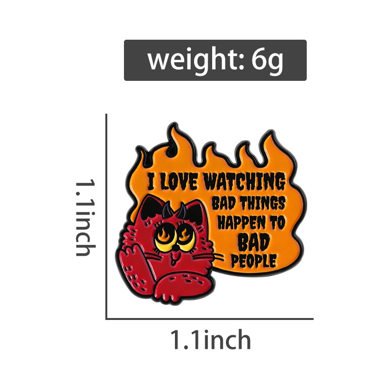Evil Cat Enamel Pins Watching  - огляд і ціна Zoe Jewelry Watches