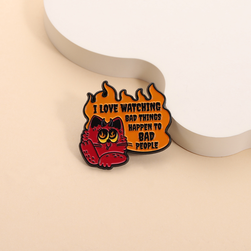 Evil Cat Enamel Pins Watching  - огляд і ціна Zoe Jewelry Watches