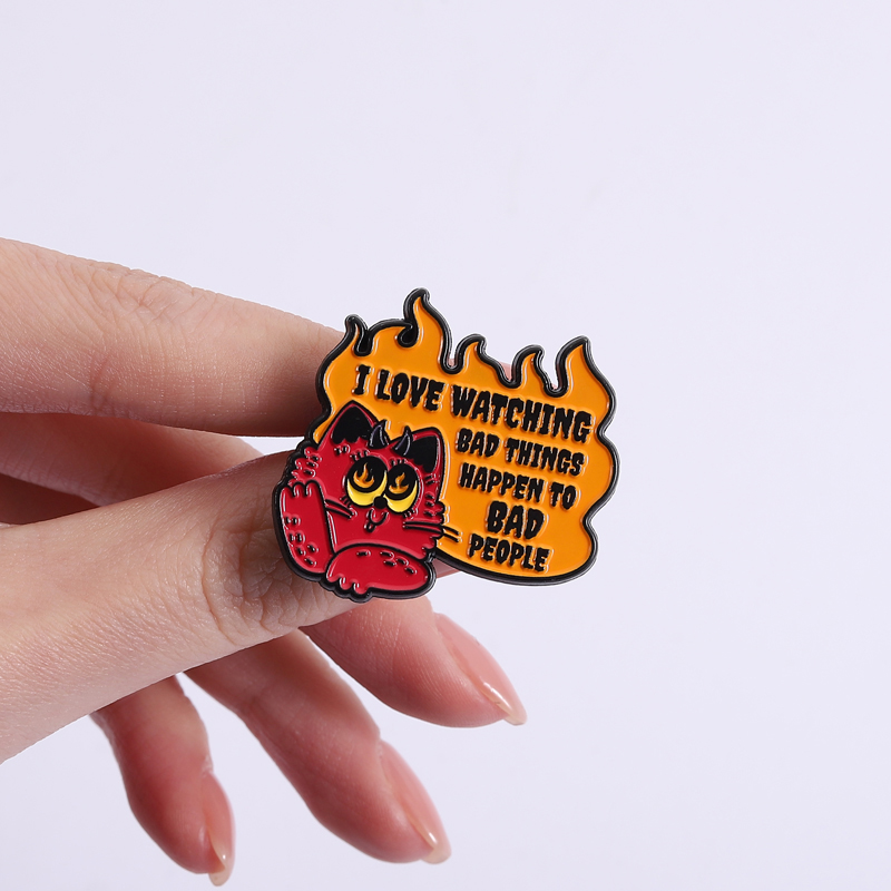 Evil Cat Enamel Pins Watching  - огляд і ціна Zoe Jewelry Watches