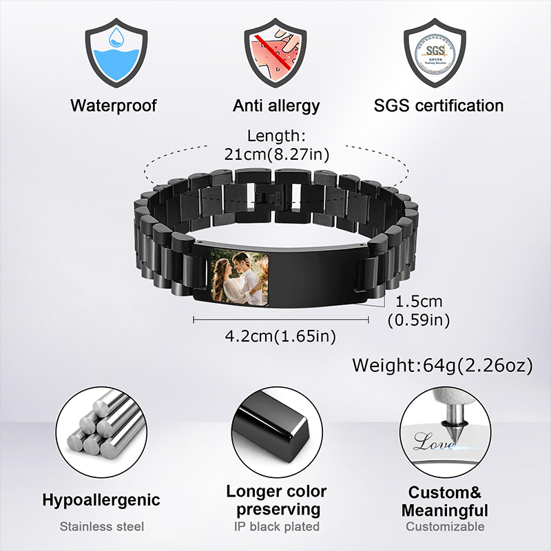 Custom Picture Text Bracelet W - огляд і ціна Jewelry Bracelet Watches