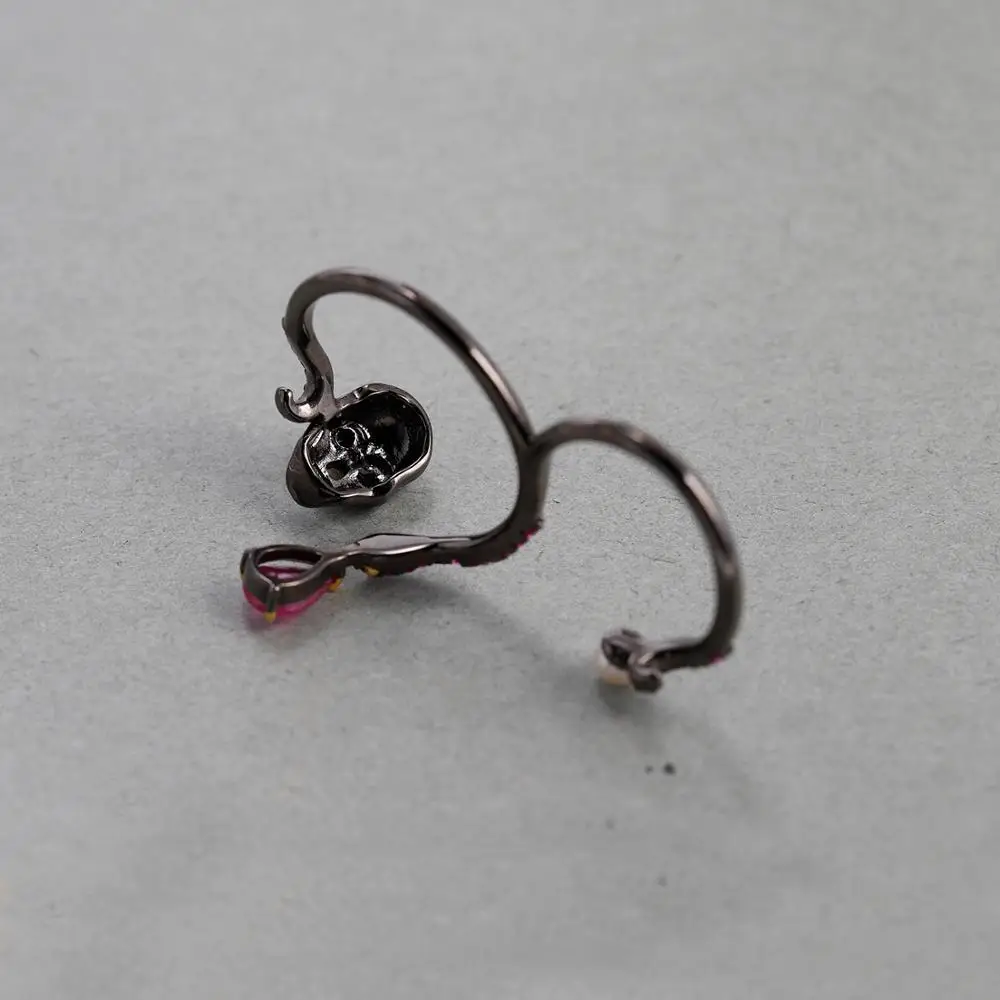 GEM'S BALLET Natural Ruby Gems - огляд і ціна Gothic Skull Ring