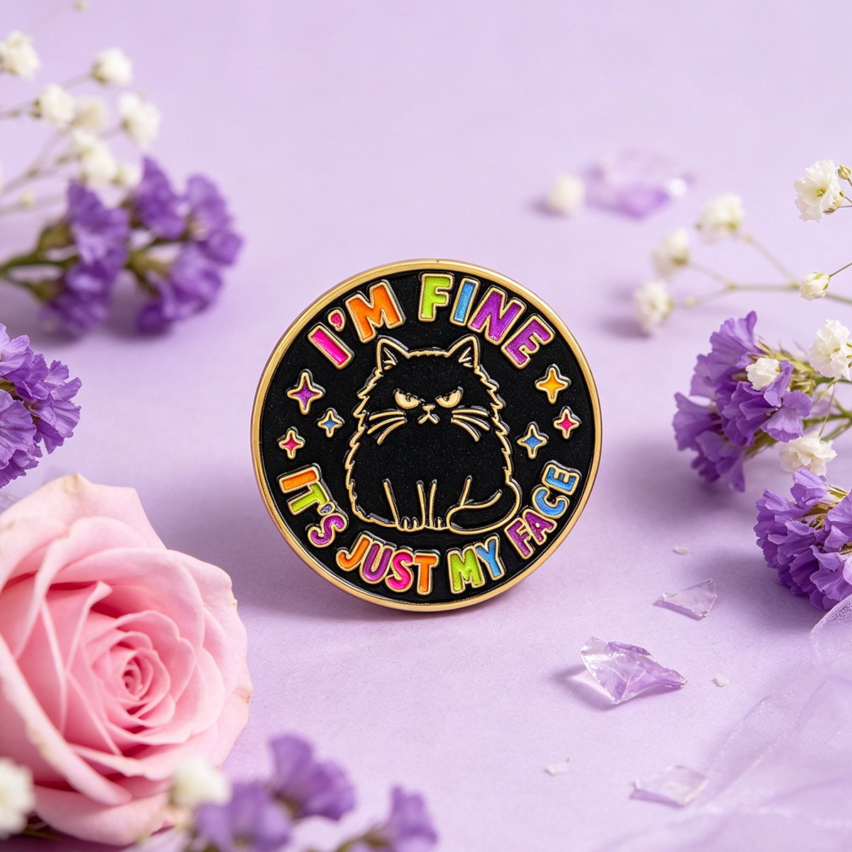 I Love All Cats Quotes Enamel  - огляд і ціна Jewelry Quotes