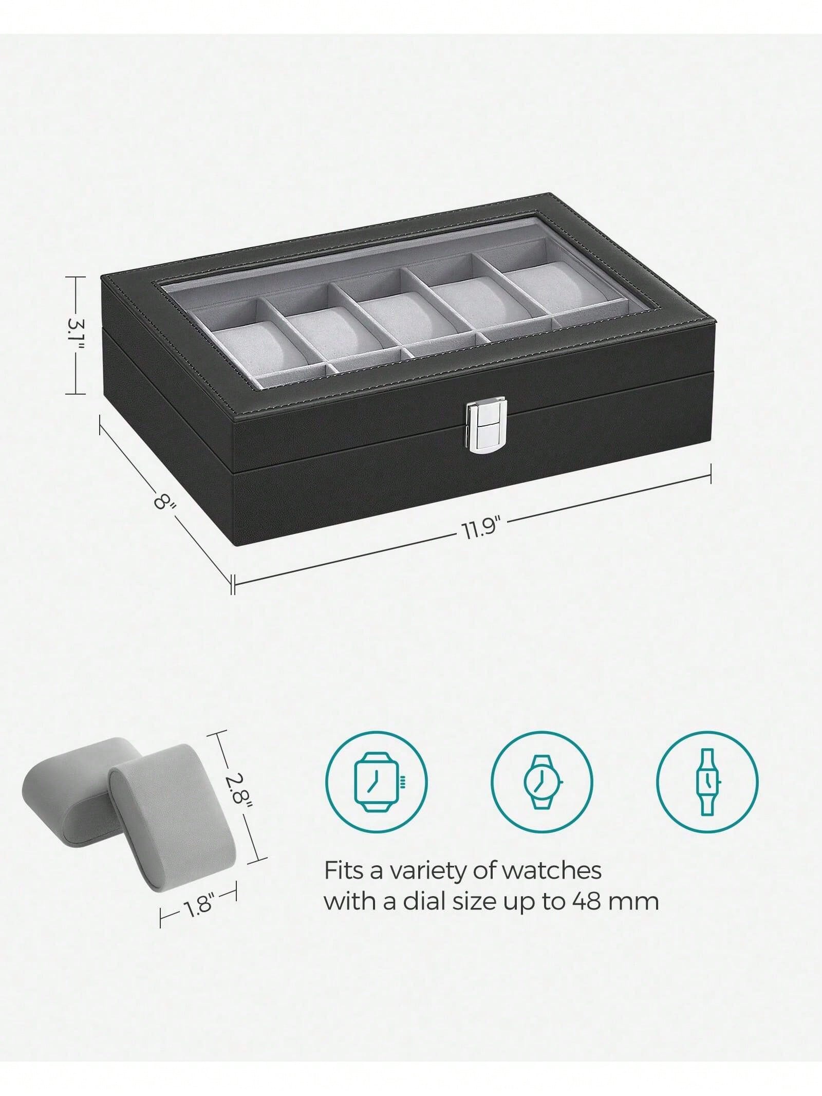 12-Slot Lockable Watch Box wit - огляд і ціна Jewelry Stores Watches