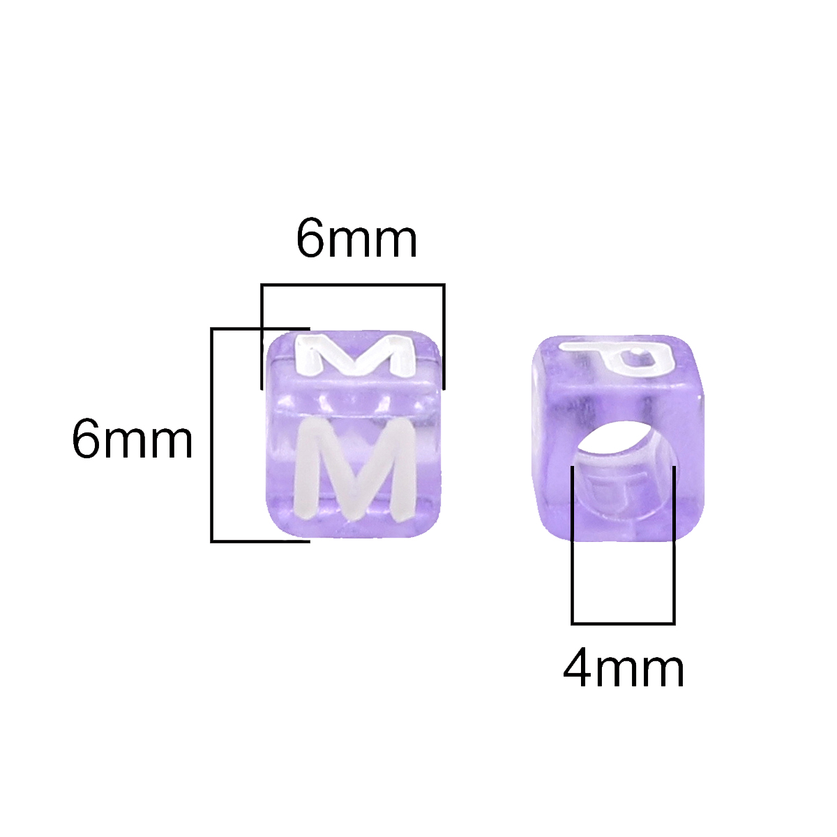 6x6mm Acrylic Translucent Squa - огляд і ціна Jewelry Quotes