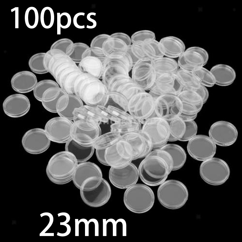 100 Pieces 23mm Clear Round Pl - огляд і ціна Collectors Coins Jewelry & Watches Of Smithtown