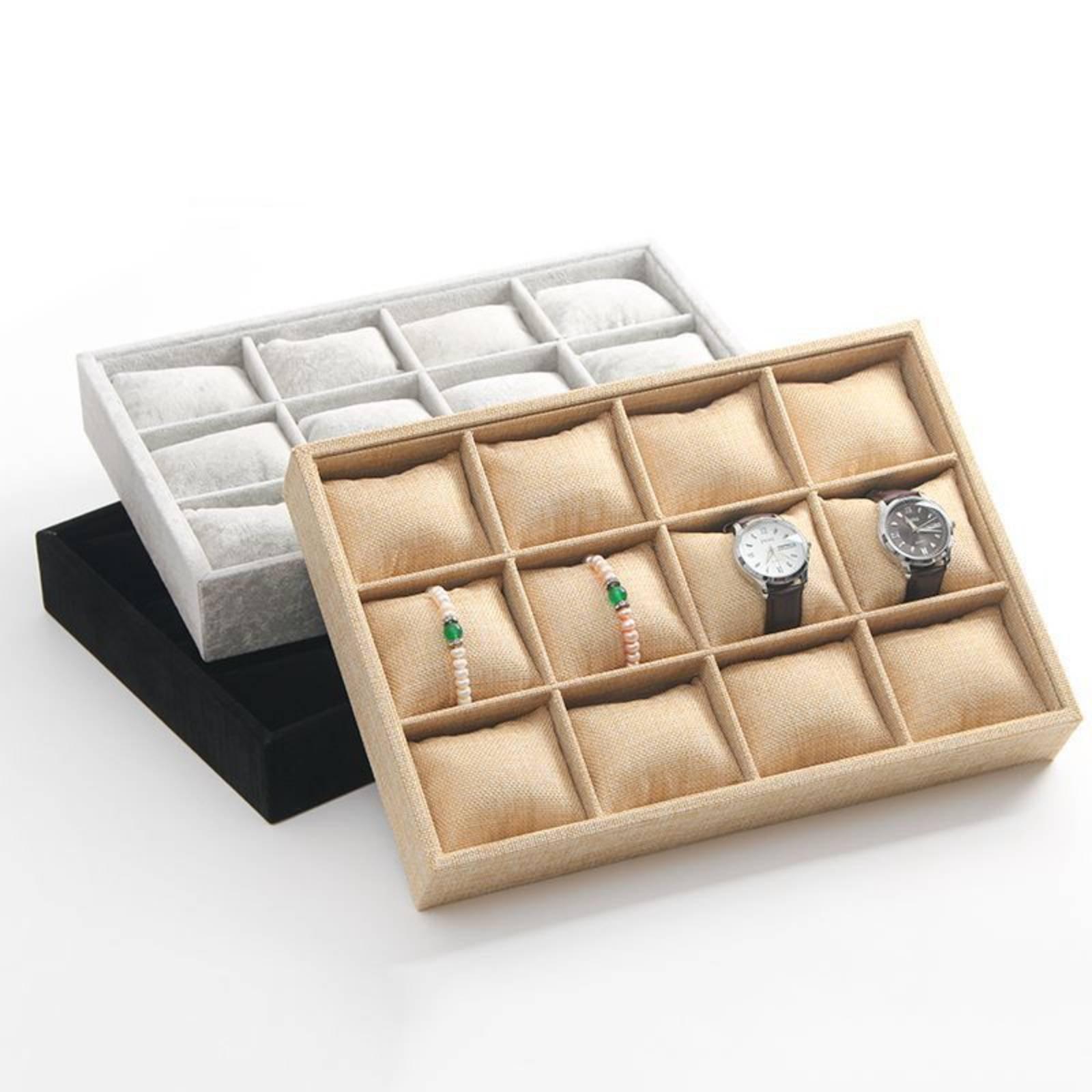 Linen Fabric Jewelry Holder Op - огляд і ціна Jewelry Box Watches Bracelets