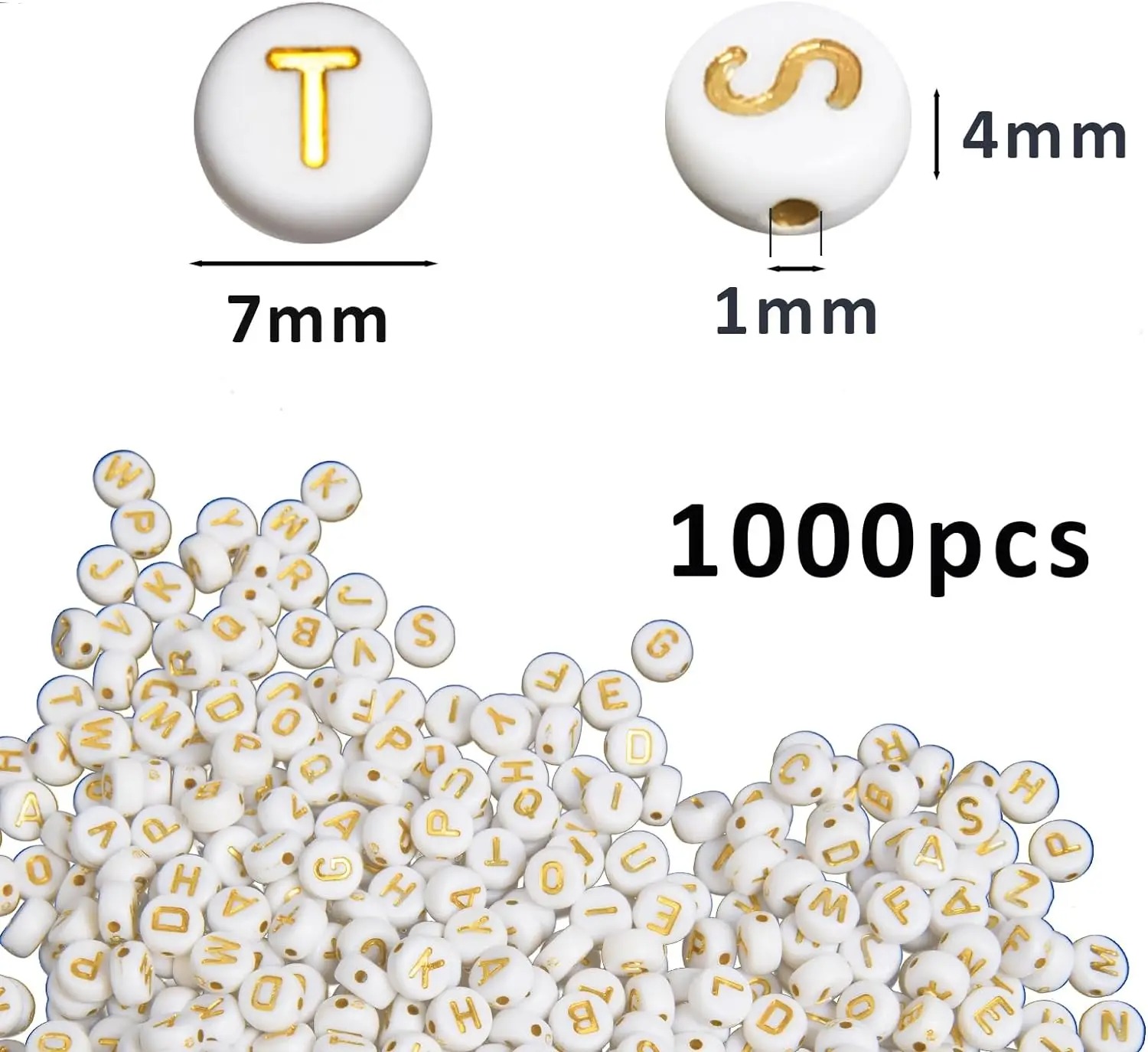 1000 Letter Beads White Circul - огляд і ціна Jewelry Quotes