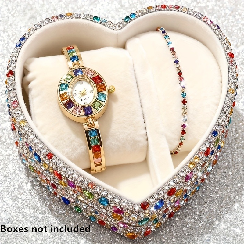2pcs Elegant Colorful Rhinesto - огляд і ціна Jewelry Box Watches Bracelets